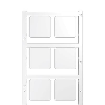 Weidmüller klæbemærke SM 27/27 K MC, hvidt og blankt, 27x27 mm, polyamid med brandklasse V2.