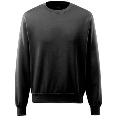 Mascot Carvin sweatshirt i sort farve, fremstillet af 60% bomuld og 40% polyester, med rund hals og ribkanter.