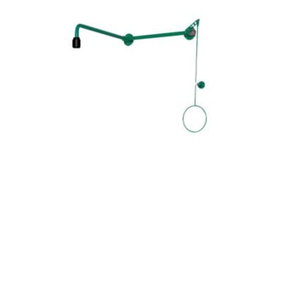 CMA Labo line kropsbruser i grøn, designet til montering over dør med 3/4" tilgang og et trækgreb.