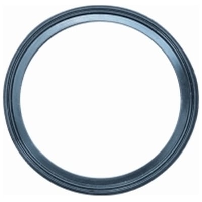 Hekaplast tætningsring i sort plast til korrugerede kabelrør med en ydre diameter på 75 mm, vist isoleret på hvid baggrund.