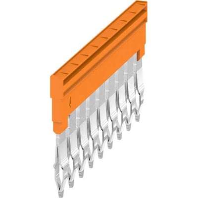 Weidmüller Laske ZQV 4N/9, 9-polet stik i orange plast med 4mm² tilslutning og PUSH IN teknologi.