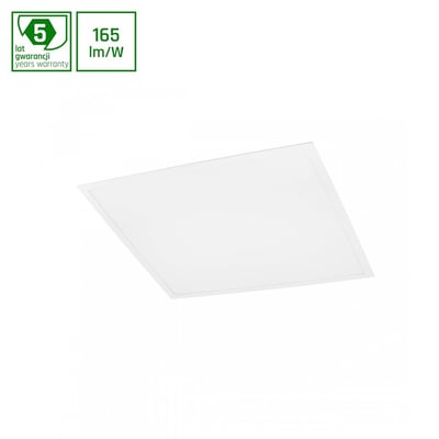 SpectrumLED Algine Panel 26W, 600x600 mm, i neutral hvid med 5 års garanti og 165 lm/W.
