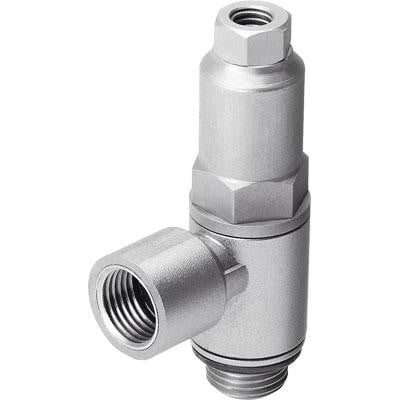 Festo kontraventil HGL-1/2-B, en pilotstyret kontraventil med G1/2 og G3/8 gevindstørrelser og OL tætningsring.