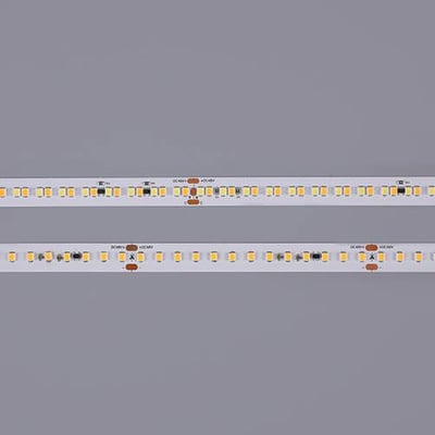Tæt overblik af Ansell Lighting U-Cell LED bånd med 160 LED/meter og 48V mærkning, vist på grå baggrund.