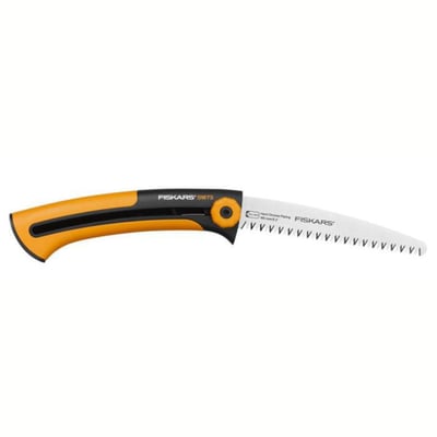 Fiskars Xtract™ SW73 beskæresav set fra siden med klingelængde på 160 mm og ergonomisk håndtag.