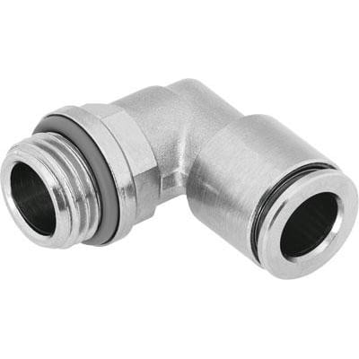 Festo vinkel-forskruning NPQH-L-G38-Q10-P10 i metal med indvendigt gevind og push-in tilslutning.
