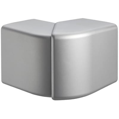 OptiLine 45 udvendigt hjørne i aluminium metallic fra Lauritz Knudsen, 105 mm bred og 149 mm høj.