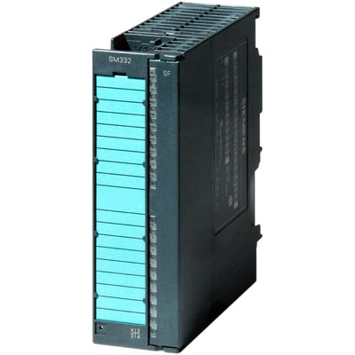 Siemens SIPLUS S7-1500 PLC PM 1507, en 24V/3A stabiliseret strømforsyning med turkisblå indgange.