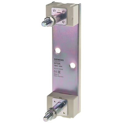 Siemens SITOR sikringsholder 1-polet til 1600A og 690V med boltterminal og 80mm fastgørelsesmål.