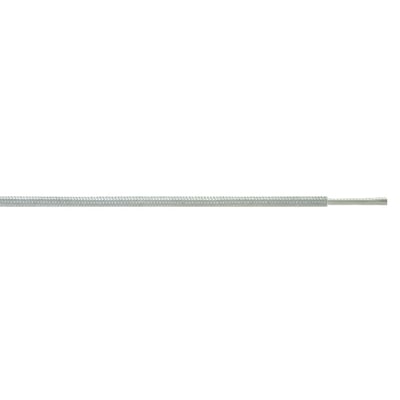 Lapp OLFLEX HEAT 650 SC enkeltleder 1x0,75mm med sølvfarvet ydre fletning og kobberleder for enden.