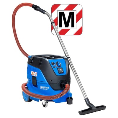 Nilfisk Attix 33-2M PCDK våd-/tørsuger med 30 liters beholder og M-klasse certificering for sundhedsfarligt støv.