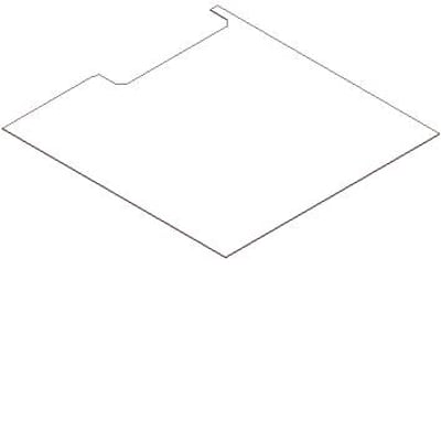 Eaton Tabula afskærmningsplade 4X4M til vandret montage, vist fra en vinkel på hvid baggrund.