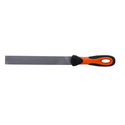 Komplet Bahco ansatsfil på 150 mm med fint hug, flad form og ergonomisk håndtag.