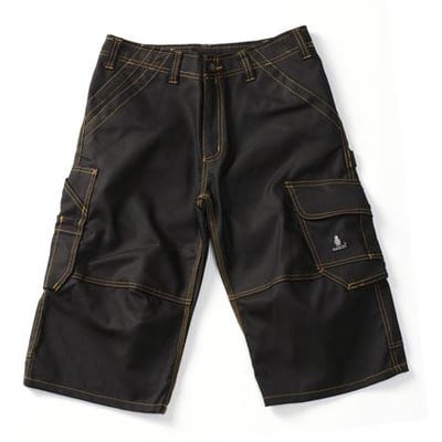 Mascot Knickers Borba i sort, str. 64, med synlige orange kontrastsyninger og flere funktionslommer på et neutralt baggrund.