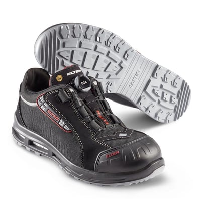 Sikkerhedssko Senex XXT Pro Boa i sort med Boa Fit System, str. 41. Skoen har en kraftig sål og ProNose forstærkning.