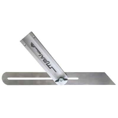 Stubai alu smigvinkel 30 cm med justerbar vinkel og låseskrue, fremstillet af poleret aluminium.