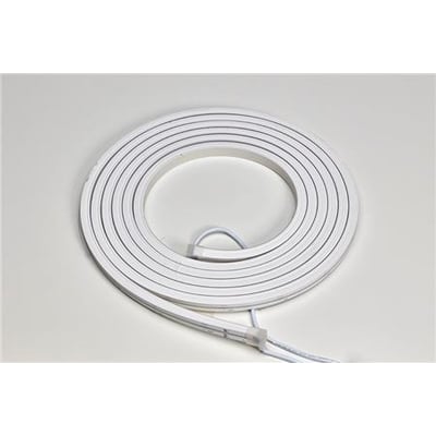 Oprullet LED-strip med hvid overflade, RGBW, 24 V og 18 W/m til top-view-belysning.