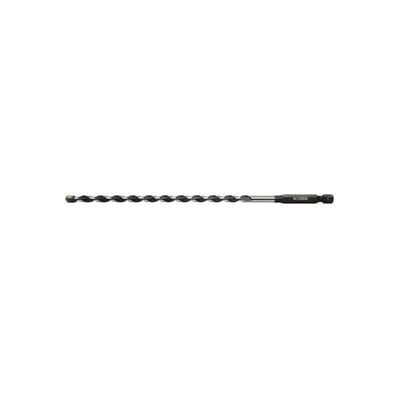 Ironside universalbor med HM-spids, 6,0 x 140/200 mm, set fra siden med spiralformet bor og sekskantskaft.