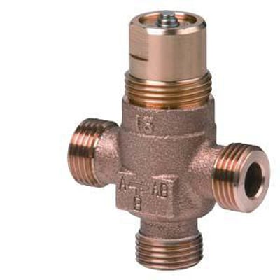 Siemens VXP45.20-4 3-vejs ventil i messing med udvendigt gevind, PN16, DN20 og kvs 4.