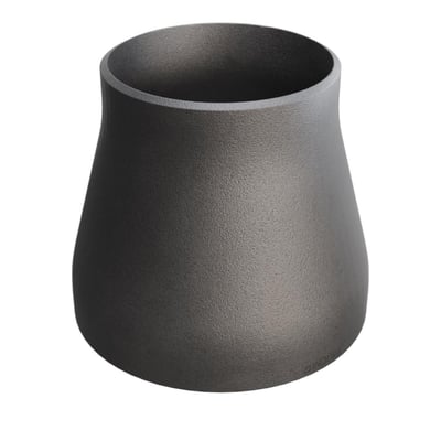 Koncentrisk reduktion i P235GH stål med dimensioner 159,0/4,5 x 114,3/3,6 mm, vist på hvid baggrund.