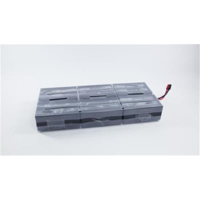 Eaton Easy Battery+ batteripakke C til UPS, 72 V og 9 Ah, med grå batterienheder samlet og ledning med stik.