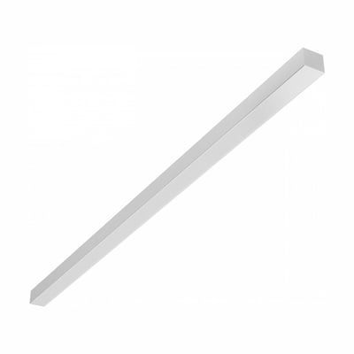 SpectrumLED kontorlampe på 120 cm med lang, hvid rektangulær form og justerbar watt og CCT.