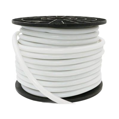 LEDlife D15 CLIP-ON Neon Flex LED strip rullet op på en sort spole, klar til installation.