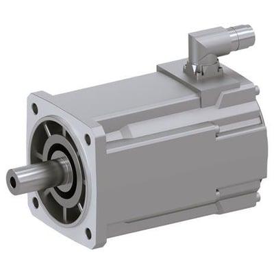 Siemens Simotics S-1FK2 CT servomotor i grå metal med cylindrisk aksel, monteringsflange og vinklet stikforbindelse øverst.