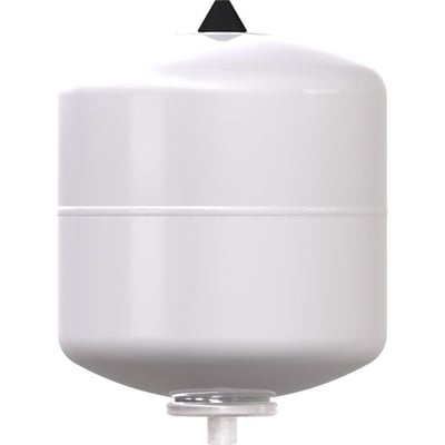 Reflex S ekspansionsbeholder på 33 liter i hvid, designet til solvarmeanlæg med 1,5 bar fortryk og 3/4" gevindtilslutning.