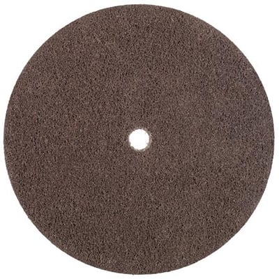 Tyrolit presset kompaktskive i vlies, 152 x 6 x 12,7 mm, 8 A CRS, set forfra med rundt centerhul.