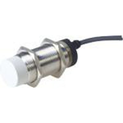 Carlo Gavazzi induktiv Namur-aftaster IA30ELN15UC med M30-gevind og 15 mm tasteafstand, set fra siden med kabel.