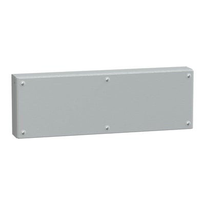 Schneider Electric SBM metalklemkasse, 200x600x80 mm, RAL 7035, IP66 og IK10 klassificeret.