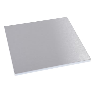 Legrand gulvboks lågplade i rustfrit stål, rund, med 12/20 moduler, viser en ensfarvet, børstet overflade.