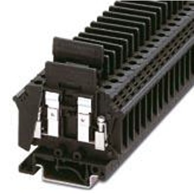 Phoenix Contact UK-SI sikringsrækkeklemme i sort, til G-finsikring 5x20/5x25 mm, 0,2-4 mm² tværsnit.