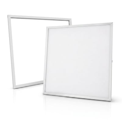 V-TAC 60 x 60 LED-panel til Troldtekt-loft med hvid lysflade og separat monteringsramme i komplet sæt.