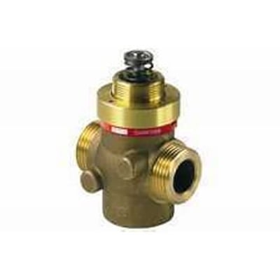 Danfoss VM2-20 sædeventil i messing med G1A gevindtilslutning og Kvs 4 m³/h. Ventilen er afbildet på hvid baggrund.