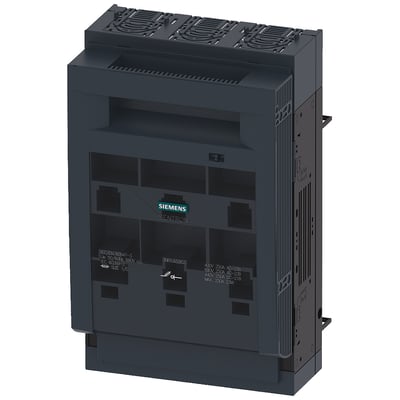 Siemens SENTRON 3NP1 sikringsafbryder, 3-polet, NH1, 250 A, med logo og tekniske specifikationer tydeligt vist.