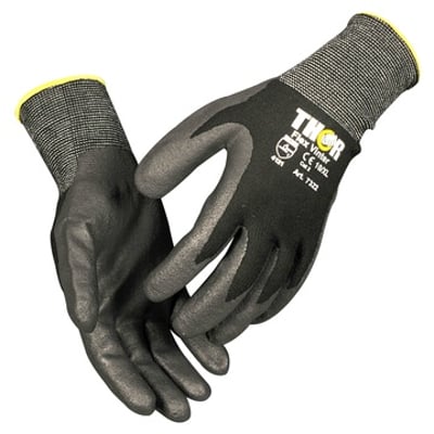 Boisen Safety Thor 7322 Flex vinterhandske i grå, str. 12, vist som to handsker med mørke håndflader.