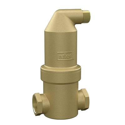 Reflex Exvoid-A 3/4'' messing luftudlader med 180°C maks. temperatur, 10 bar tryk og 1,25 m³/h flow.