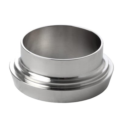 Levnedsmiddelunion svejsestuds DIN 11851 i rustfrit stål med udvendig diameter på 104mm og DN100 mål.