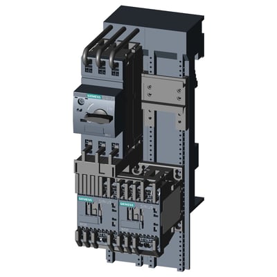 Siemens SIRIUS reversibel motorstarter 3RA2210-1KH17-2AP0, S00 størrelse, 9-12.5A, 230V AC, monteret på skinne.