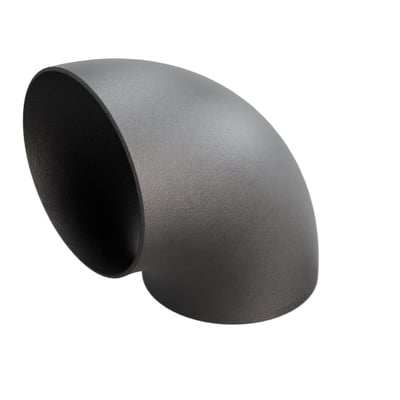 Indura 90° bøjning i P265GH stål til rør med 323,9 mm ydre diameter og 5,6 mm godstykkelse.