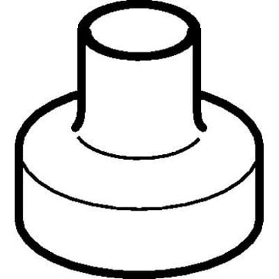 Sort Geberit centrisk PEH reduktion til afløbssystemer med dimensionerne 125 mm til 90 mm.