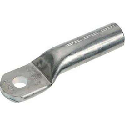 Detaljeret billede af Elpress aluminium kabelsko AK150-12DIN, med tydelig markering for M12 og 150mm² RM ledere.