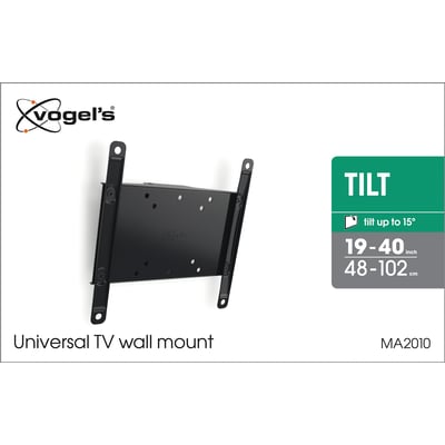 Vogel's MA2010 vægbeslag til universel TV-montering med vippefunktion for skærme 19-40 tommer, sort.