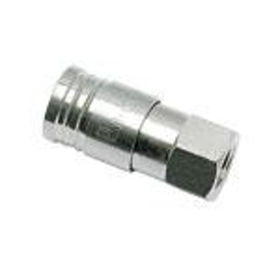 Parker kobling med G1/4 indvendigt BSPP gevind, DN 5 mm, lavet af forniklet messing med 480 l/min kapacitet.