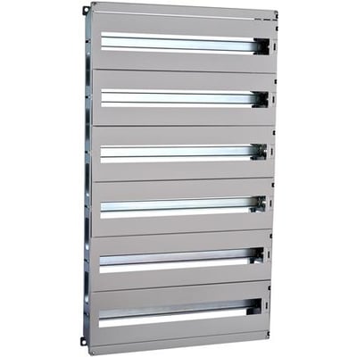 Schneider Electric Din-indsats DLM 24 modul 400x300, vist forfra med 8 rækker af skinner til udstyr.