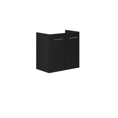 Dansani Mido+ vaskeskab i sort struktur melamin med to låger og integrerede greb.