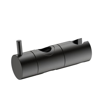 Mat sort glidestykke til brusesæt fra Blue Label, med cylinderformet krop og en lille tapp.