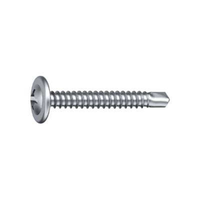 EJOT montageskrue på 4,2 x 25 mm set fra siden med bredt skruehoved, gevind og synlig borspids.